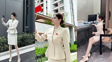 河北保定售楼小姐 刘雯 为事业献身客户 黑丝母狗露奶女仆装 玩足交穿开裆撅腚挨操 业绩淫技两手抓啊！